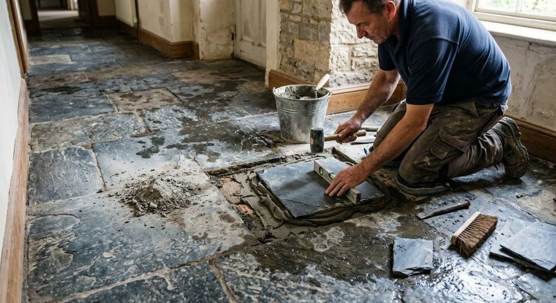 Slate Floor Repair in Alpharetta, GA