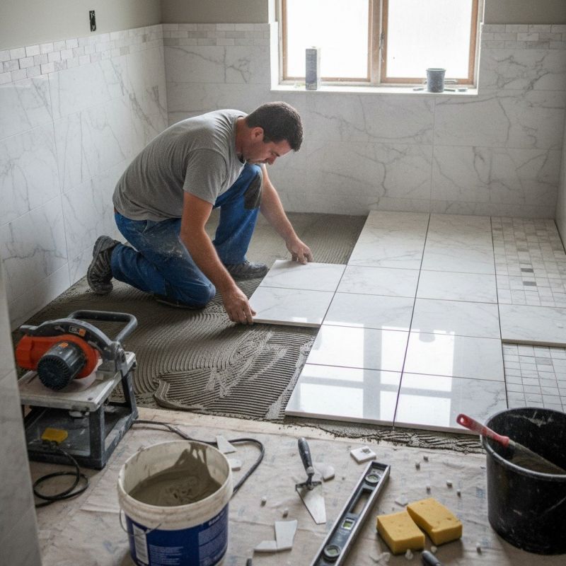 Marble Tile Floor Installation in Kansas City, KS